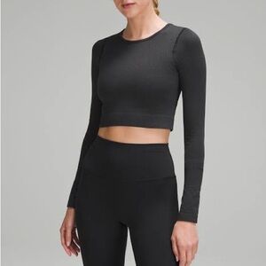 Lululemon ebb to street crop long sleeve